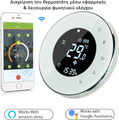 MOES WIFI Szobatermosztát fehér