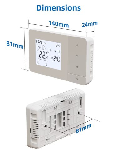 BeOk BOT-W506B-Wifi szobatermosztát Fűtő-Hűtő