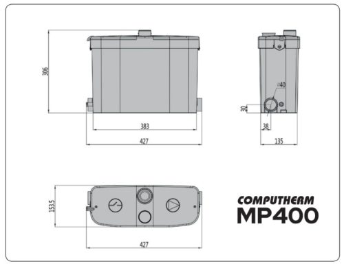 COMPUTHERM MP400 Szennyvízszivattyú
