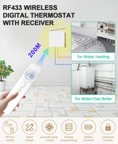 Vezeték nélküli RF szobatermosztát RC5W
